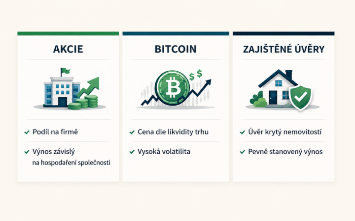 Jsou úvěry zajištěné nemovitostmi bezpečnější než akcie nebo kryptoměny